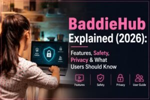 BaddieHub concept showing digital privacy, creator content, cybersecurity, and online safety in 2026.