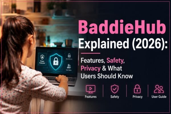 BaddieHub concept showing digital privacy, creator content, cybersecurity, and online safety in 2026.
