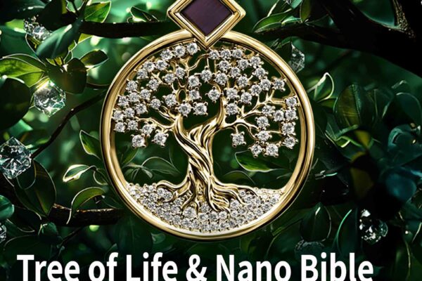 Anniversary Online Gifts: Gold Tree of Life Pendant With Nano Bible Inside by My Nano Jewelry