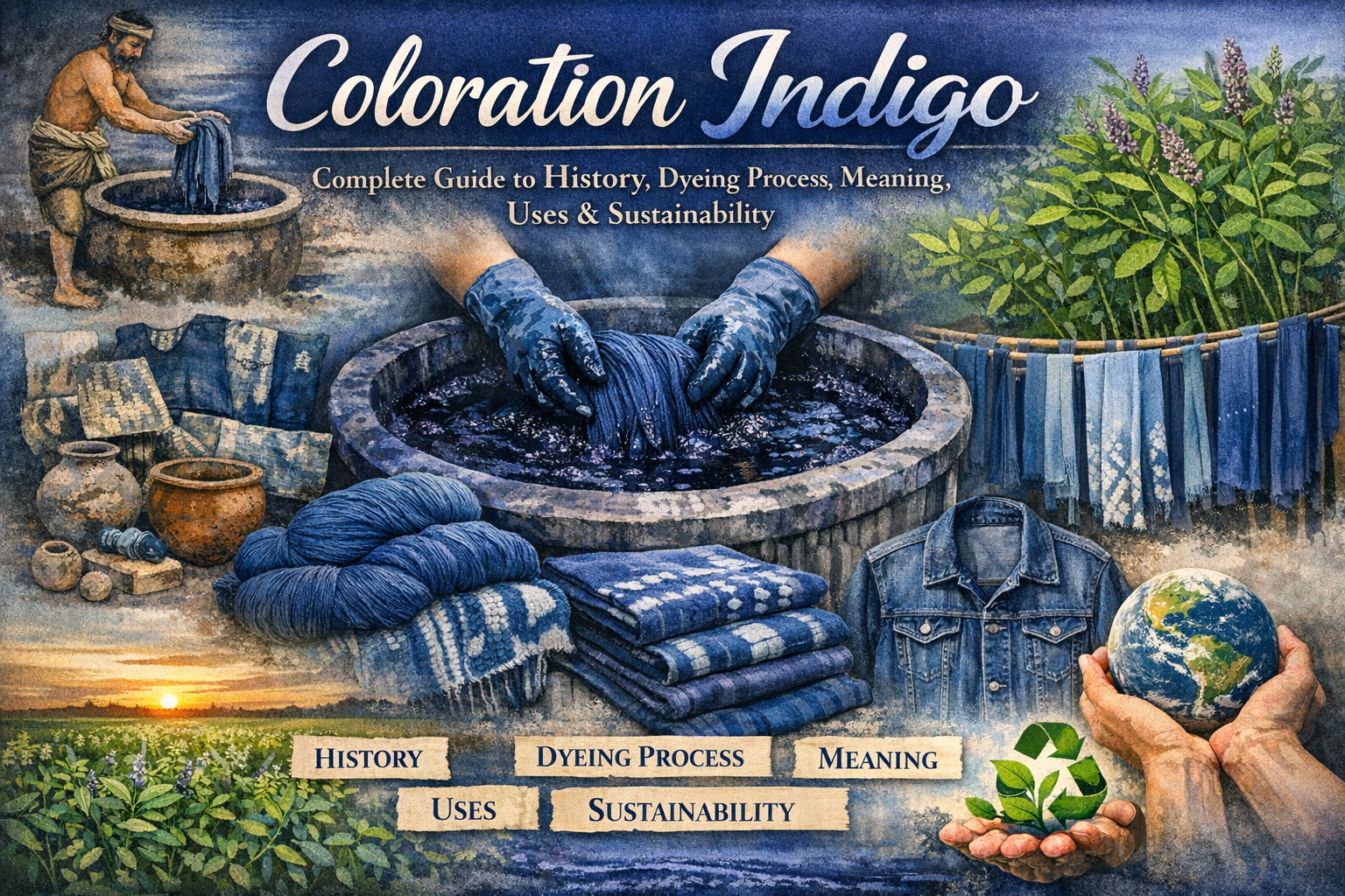 Coloration Indigo: Complete Guide to History, Dyeing Process, Meaning, Uses & Sustainability