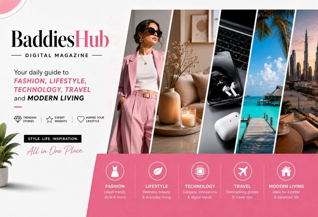 BaddiesHub digital magazine homepage
