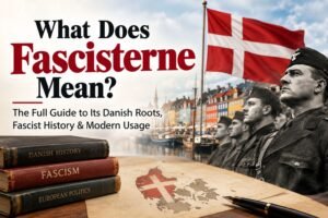 "Danish dictionary entry showing fascist, fascister, and fascisterne word forms